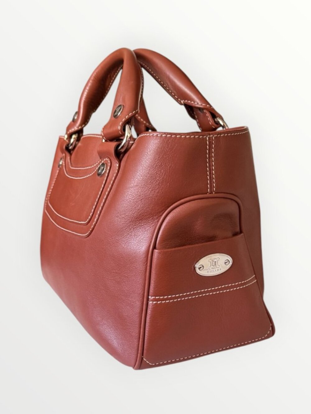Celine Leather Boogie Bag Cognac Brown - Picture 4 of 7